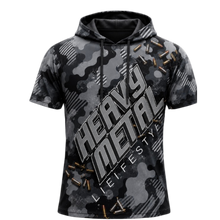 Load image into Gallery viewer, HML Heavy Camo Short Sleeve Performance Hoodie